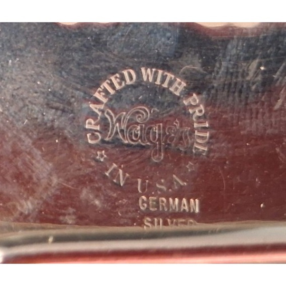 Vintage Wager's German Silver Riverside Range Riders 2000 Barrel Racing Buckle - Picture 4 of 8